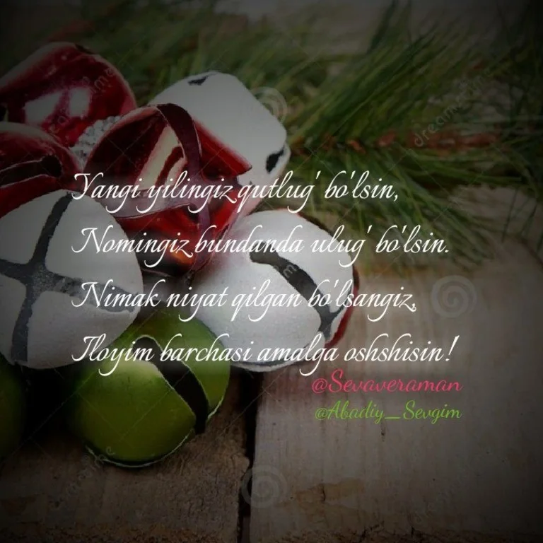 Yangi yil tilagi yozilgan rasm