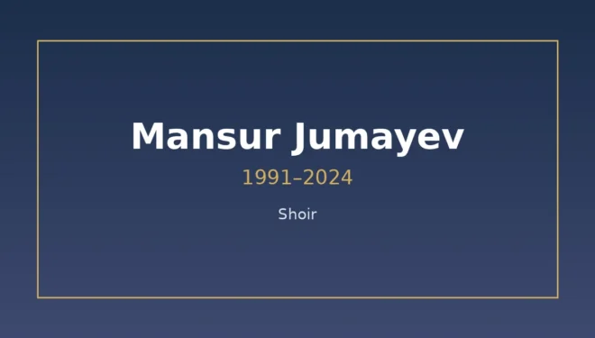 Mansur Jumayev (1991–2024) – shoir