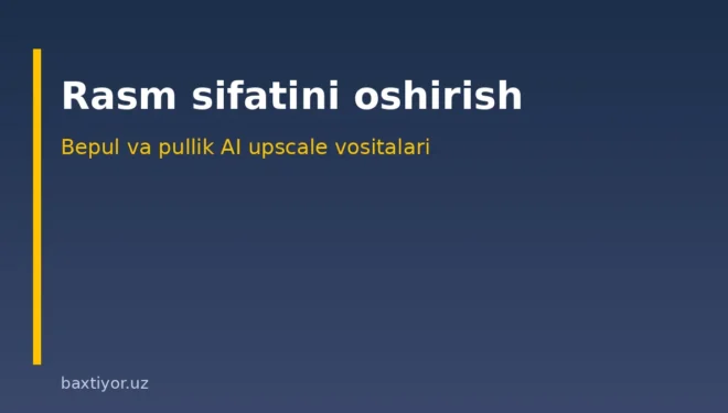 Sun’iy intellekt bilan suratni tiniqlashtirish